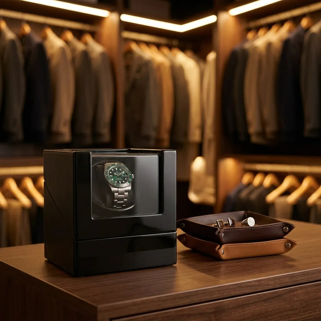 Lacquered Watch Winder – Crystal Onyx I