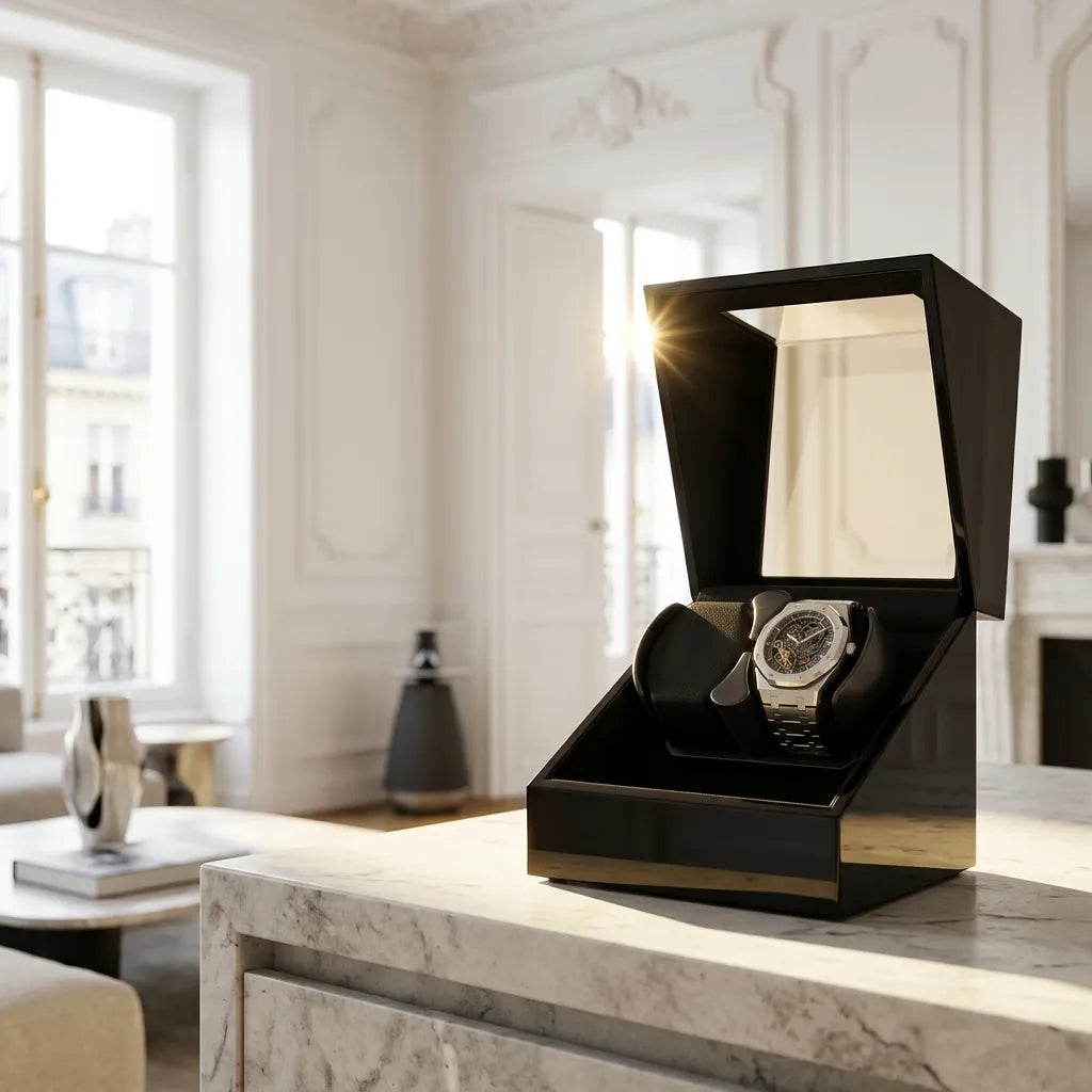 Lacquered Watch Winder – Crystal Onyx II