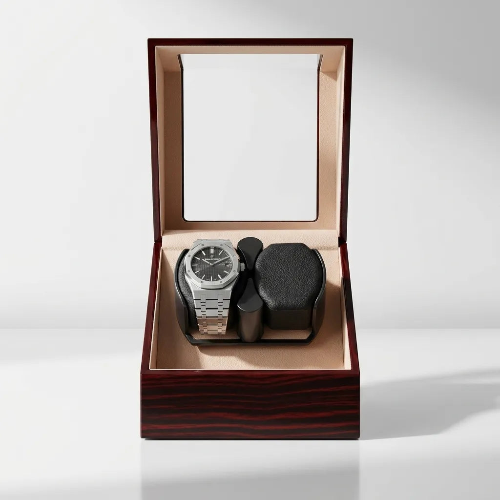 Lacquered Watch Winder – Crystal Onyx II