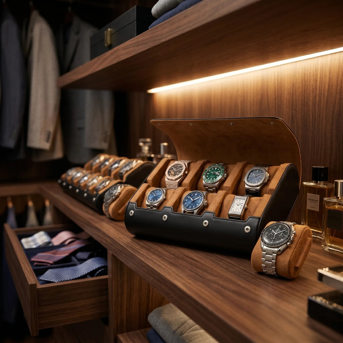 Leather Watch Travel Case – The Voyager VI