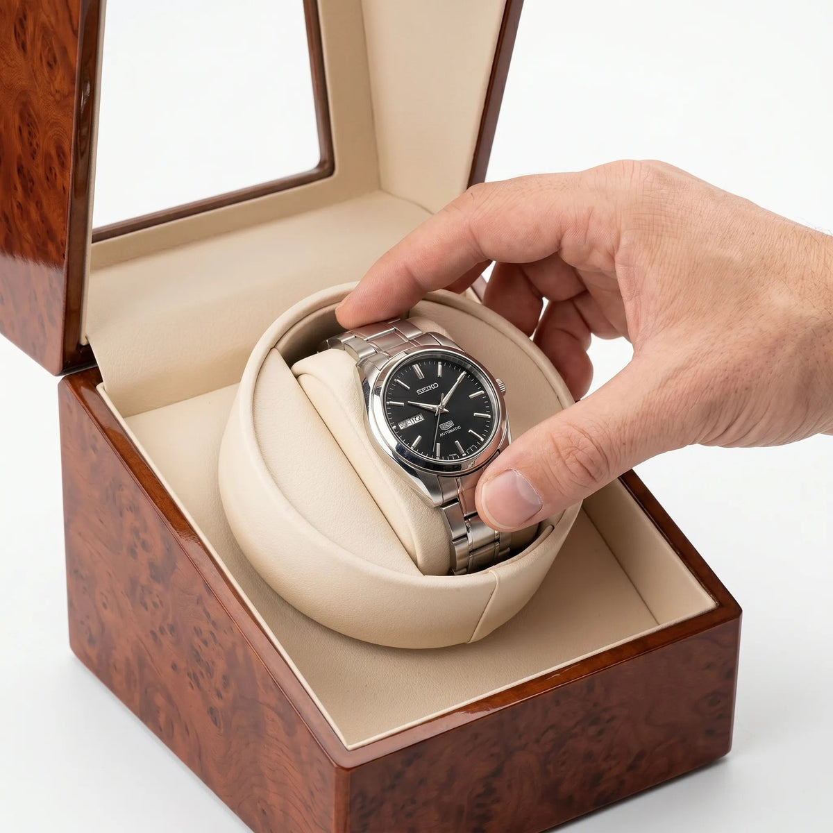 Lacquered Watch Winder – Crystal Onyx I